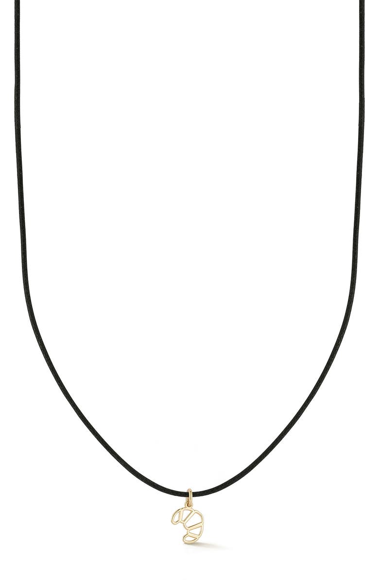 Ember Fine Jewelry 14k Gold Croissant Necklace, Main, color, Gold