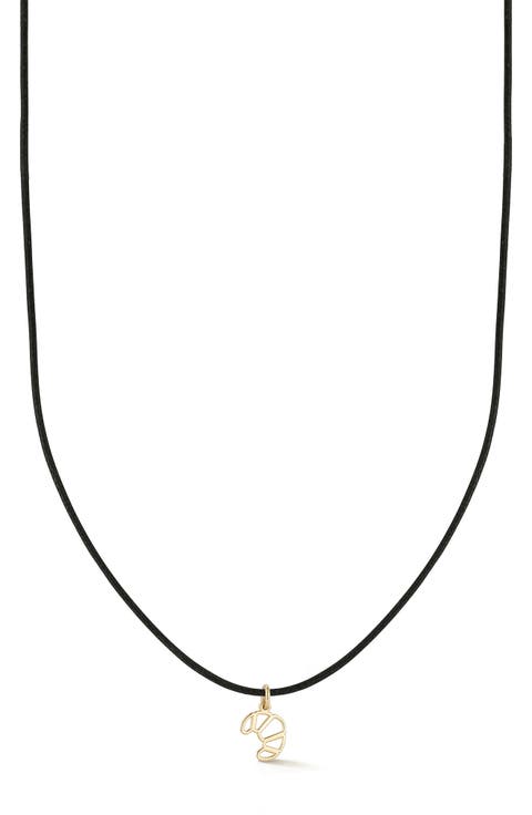 14k Gold Croissant Necklace