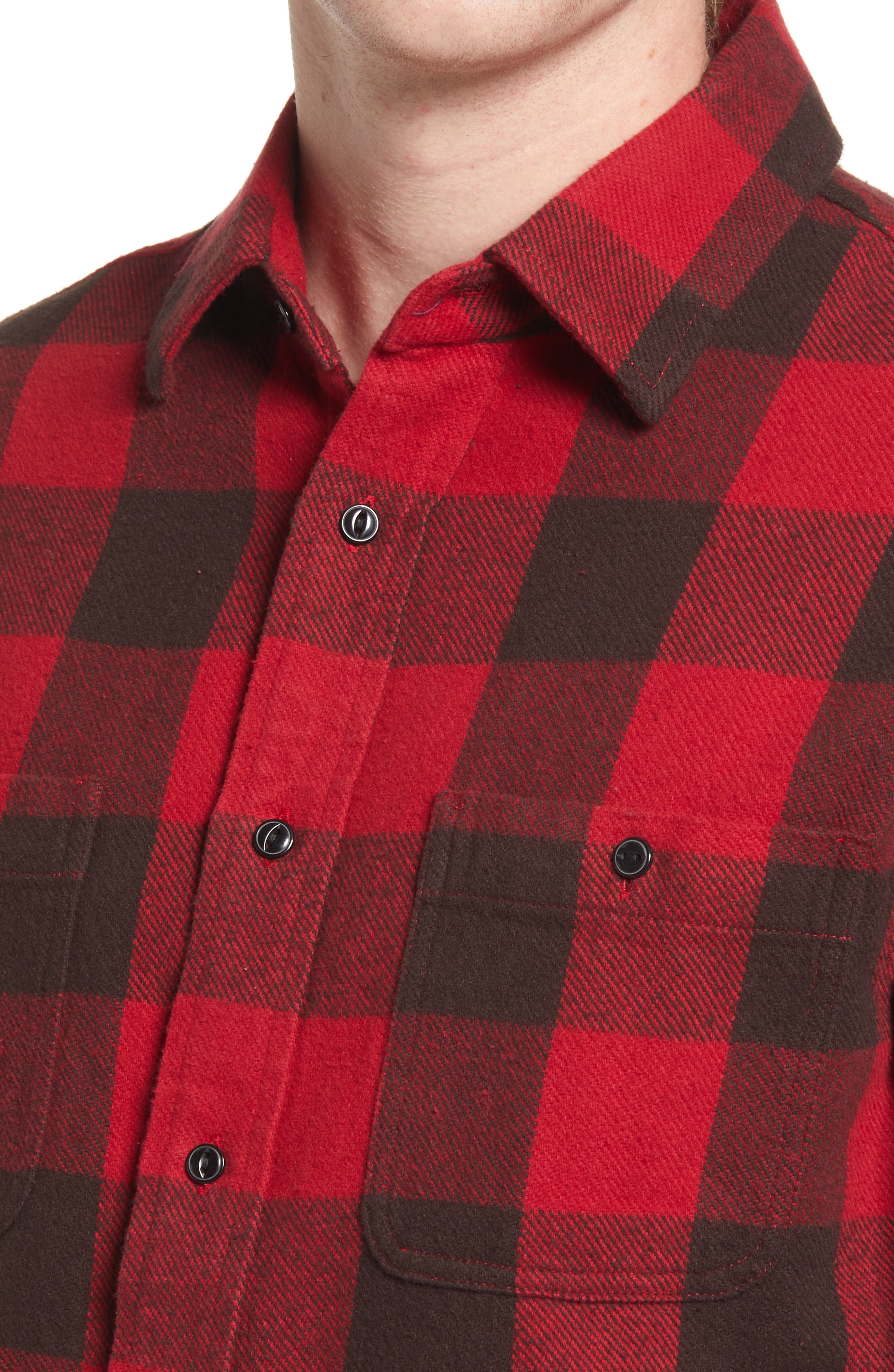 Buffalo Check Flannel Long Sleeve Button-Up Shirt - image 2