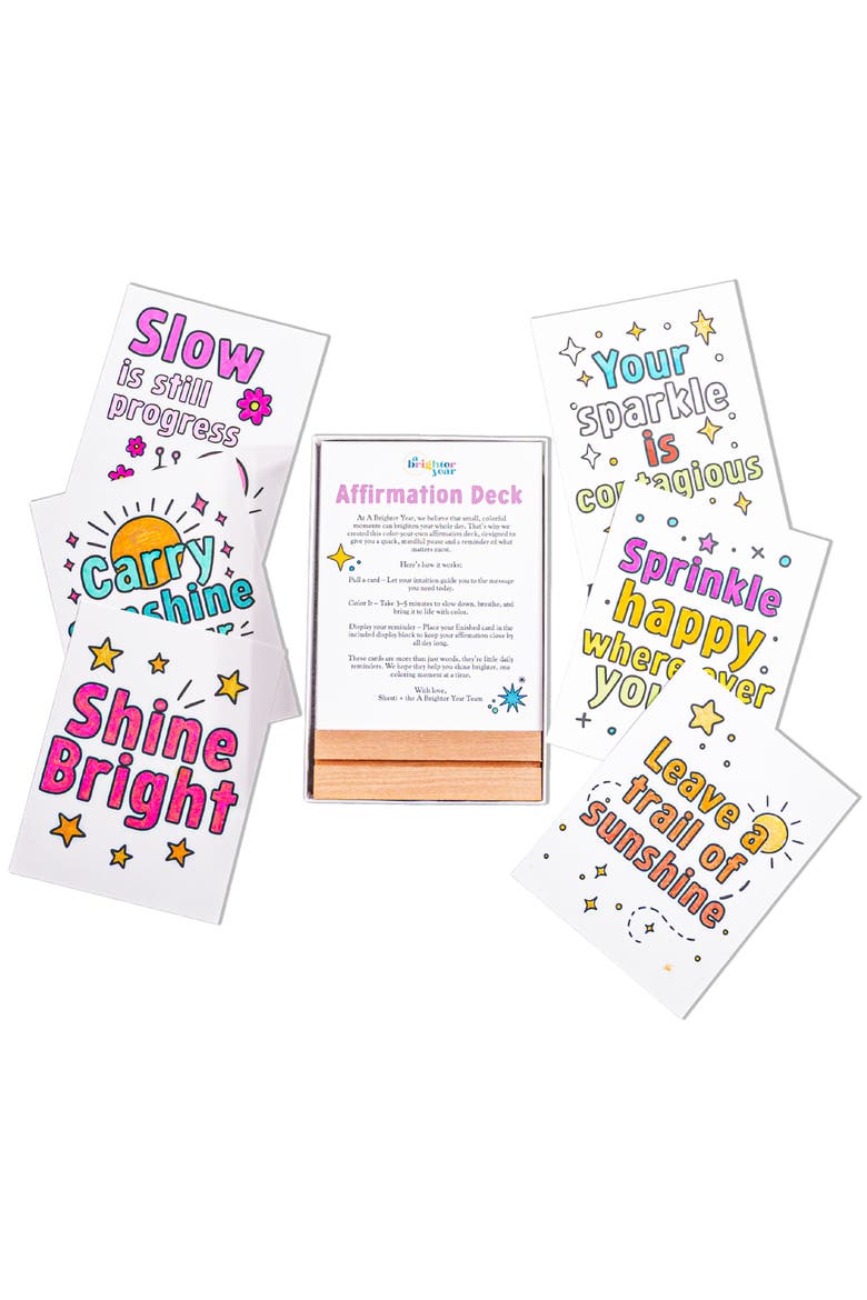 Color Your Own Affirmations Card Deck, Main, color, Multi-color