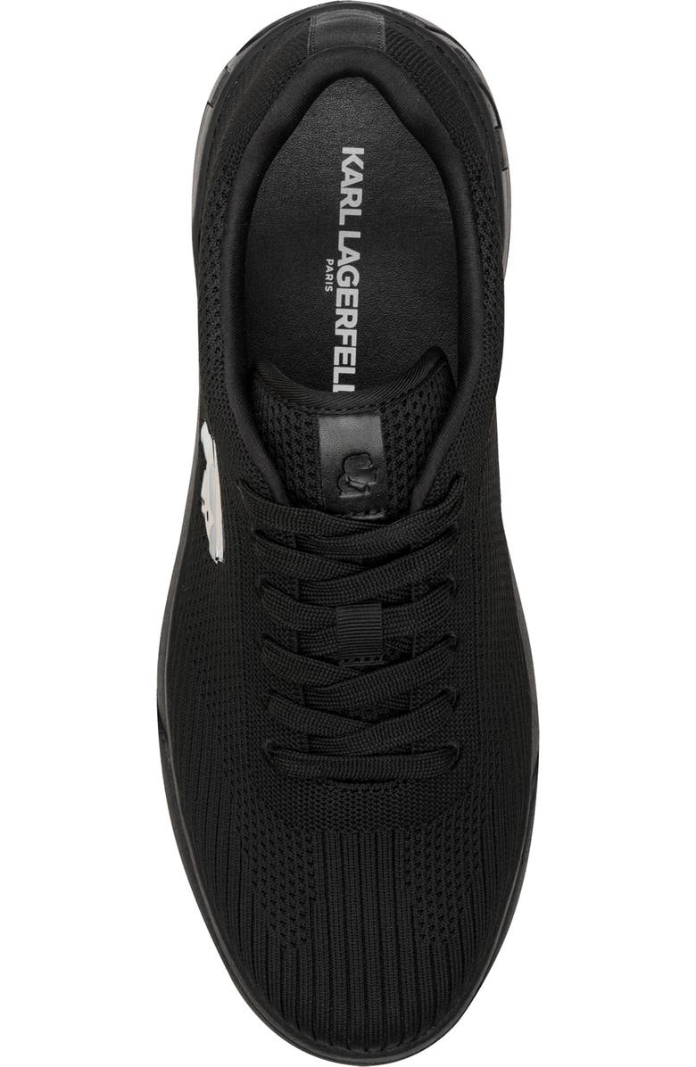 KARL LAGERFELD PARIS Knit T-Toe Karl Head Sneaker, Alternate, color, Black