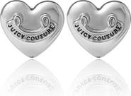 Juicy Couture Heart Stud Earrings with Iconic Logo