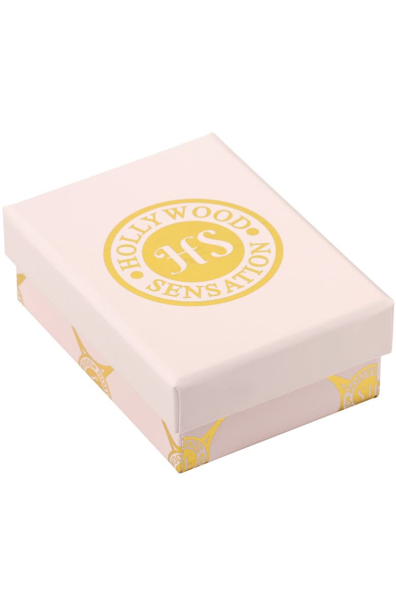 Hollywood Sensation Evil Eye Huggies, Alternate, color, Gold