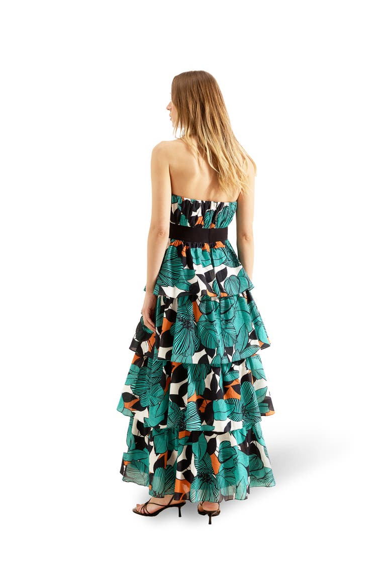 Claudia Print Tiered Dress, Alternate, color, Multi