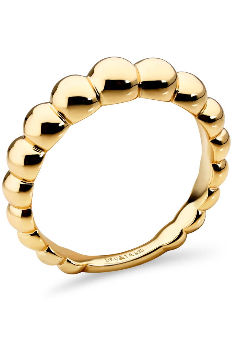 DEVATA Beaded Ball Ring in Gold Plated Sterling Silver, Alternate, color, Yellow Gold