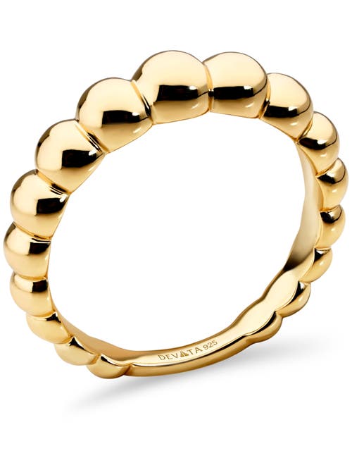 Devata Beaded Ball Ring In Gold