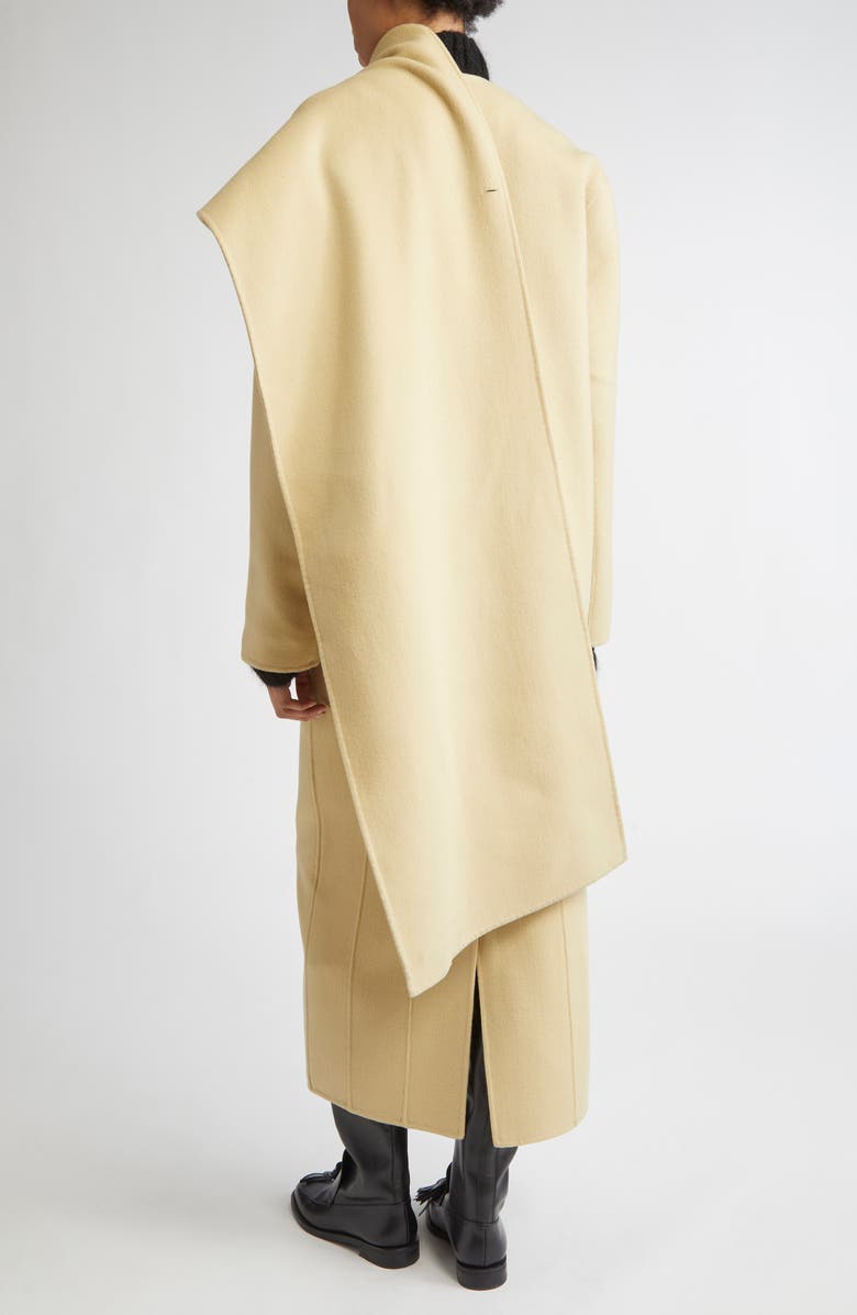 EENK Wool & Cashmere Jacket with Scarf Detail, Alternate, color, Mustard Wool Blend