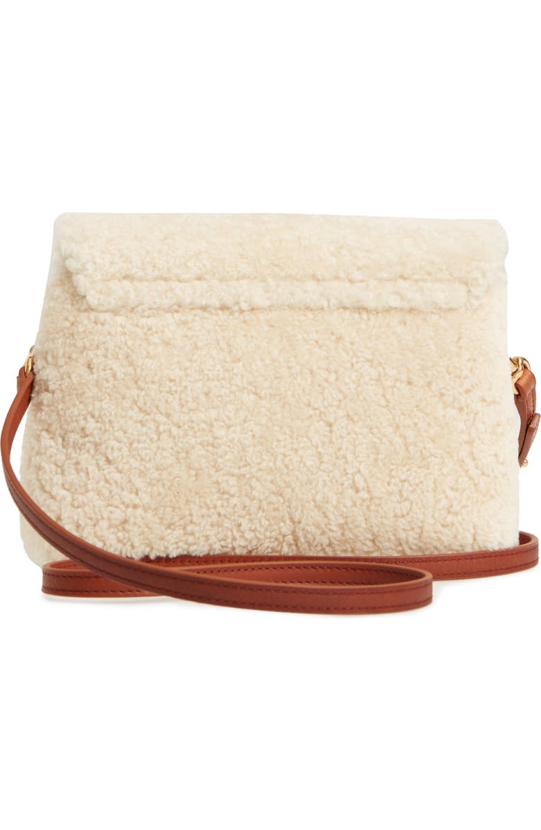 Saint Laurent Small Loulou Genuine Shearling Crossbody Bag, Alternate, color,