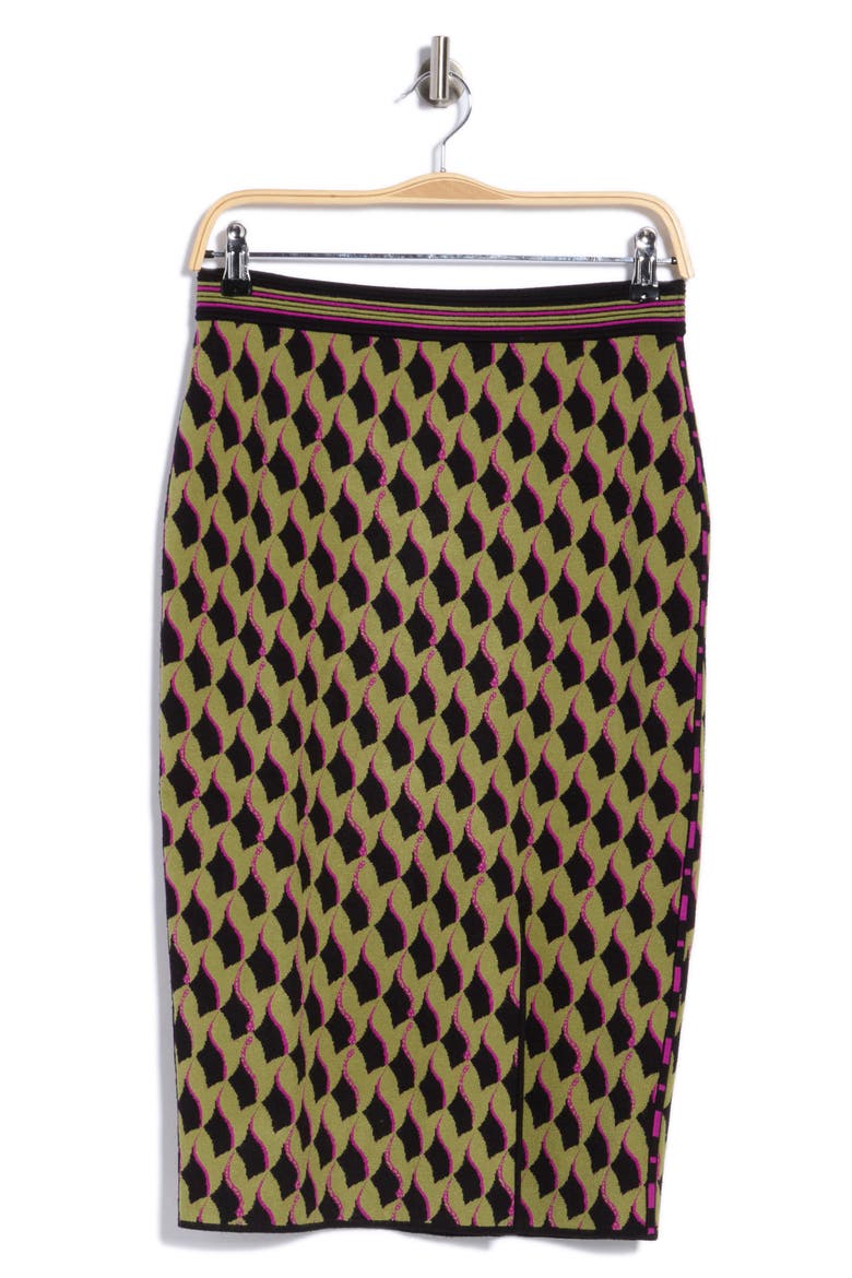 Gusta Midi Skirt, Main, color, BIRD WEAVE MISTY GREEN