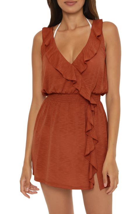 Breezy Basics Ruffle Cover-Up Minidress