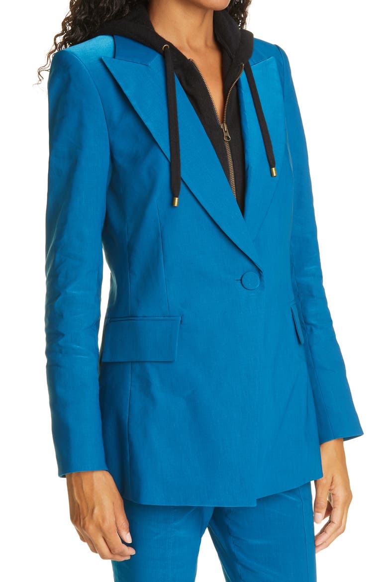 Long & Lean Dickey Jacket, Alternate, color, CERULEAN