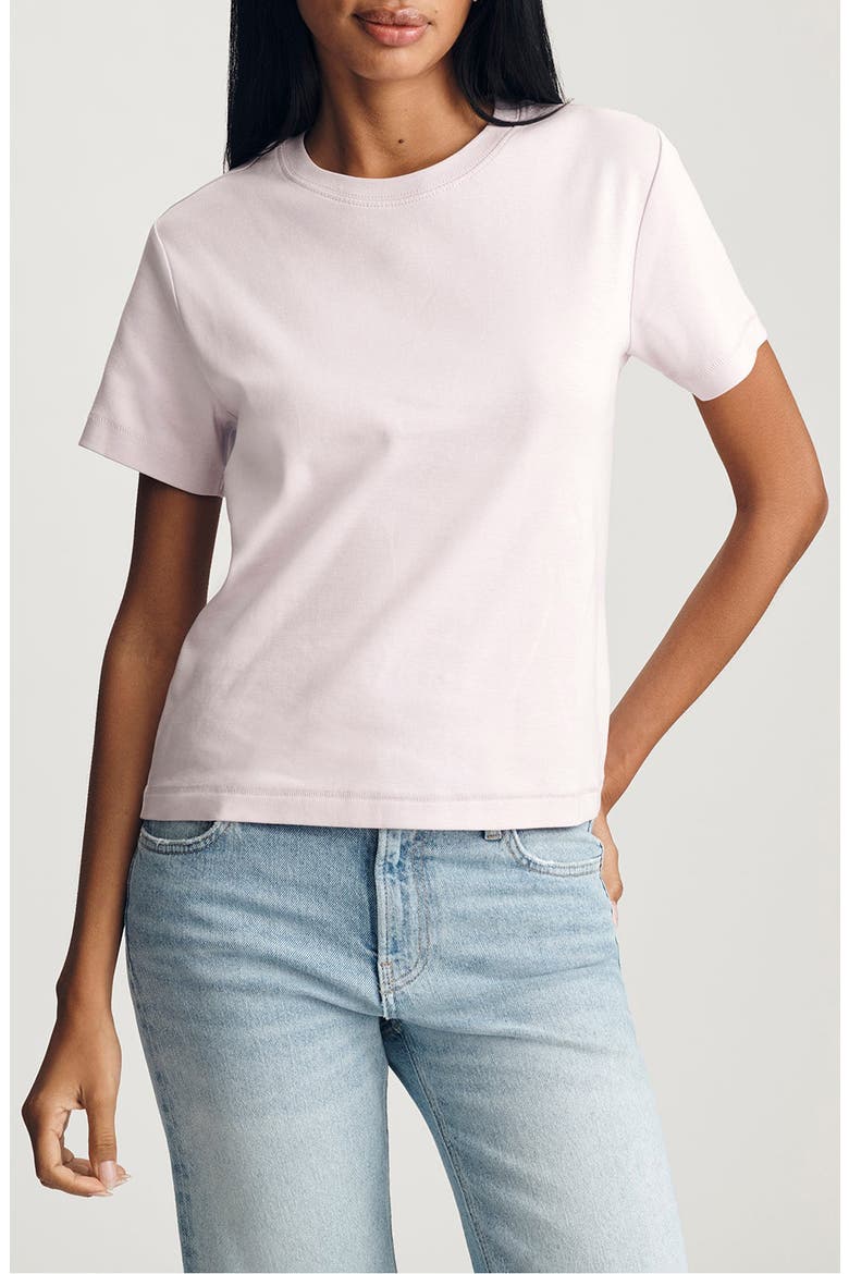 Nina Crewneck Cotton T-Shirt, Main, color, ORCHID HUSH