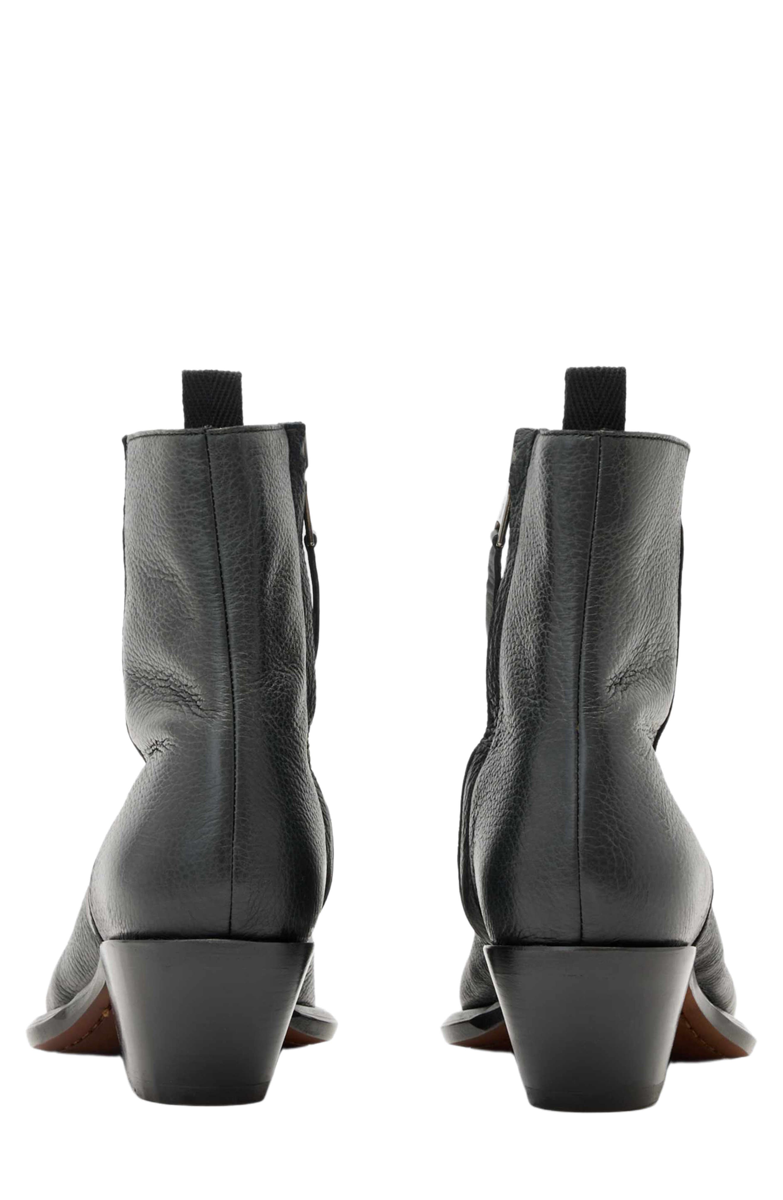 John Varvatos Wainwright Center Seam Genuine Calf Hair Boot, Alternate, color, Black