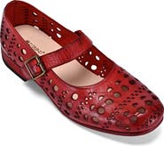 OLD TREND Retro Genuine Leather Breathable Cutout Mary Jane Flat