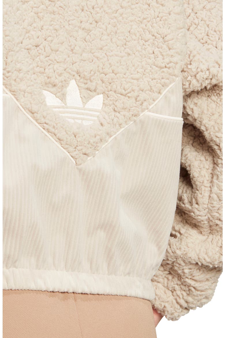 Fleece & Corduroy Zip Jacket, Alternate, color, WONDER BEIGE