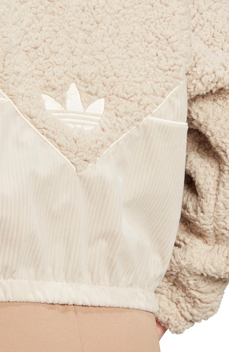 adidas Fleece & Corduroy Zip Jacket, Alternate, color, 