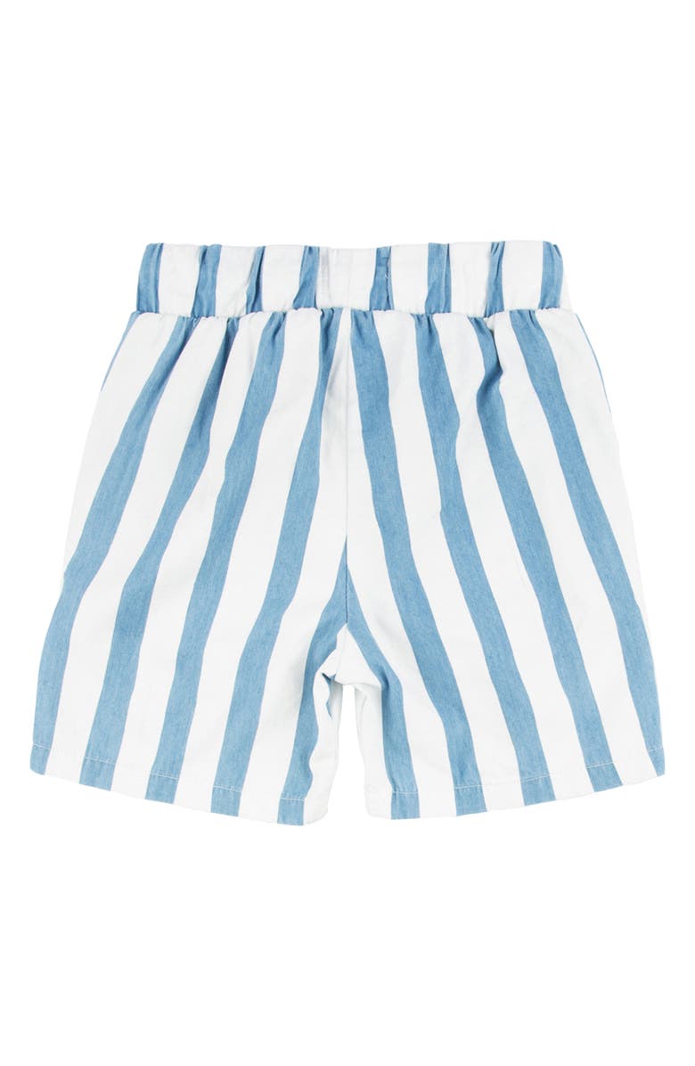 Miki Miette Kids' Logan Stripe Cotton Drawstring Waist Shorts, Alternate, color, 