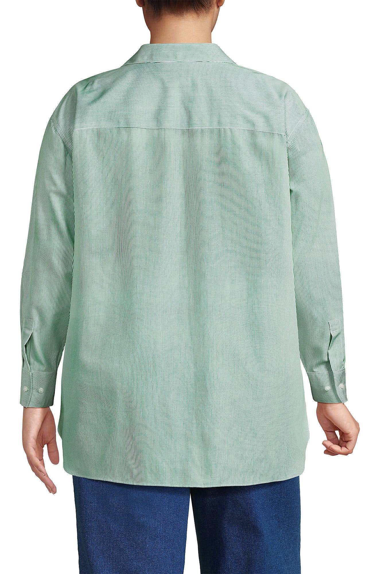 Plus Size Oversized No Iron Tunic with Statement Collar Shirt - image 4