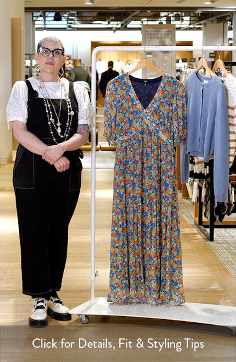 Fresh Flowers Empire Waist Maxi Dress, sales video thumbnail