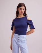 Anne Fontaine Myrtille Jersey Cotton Top