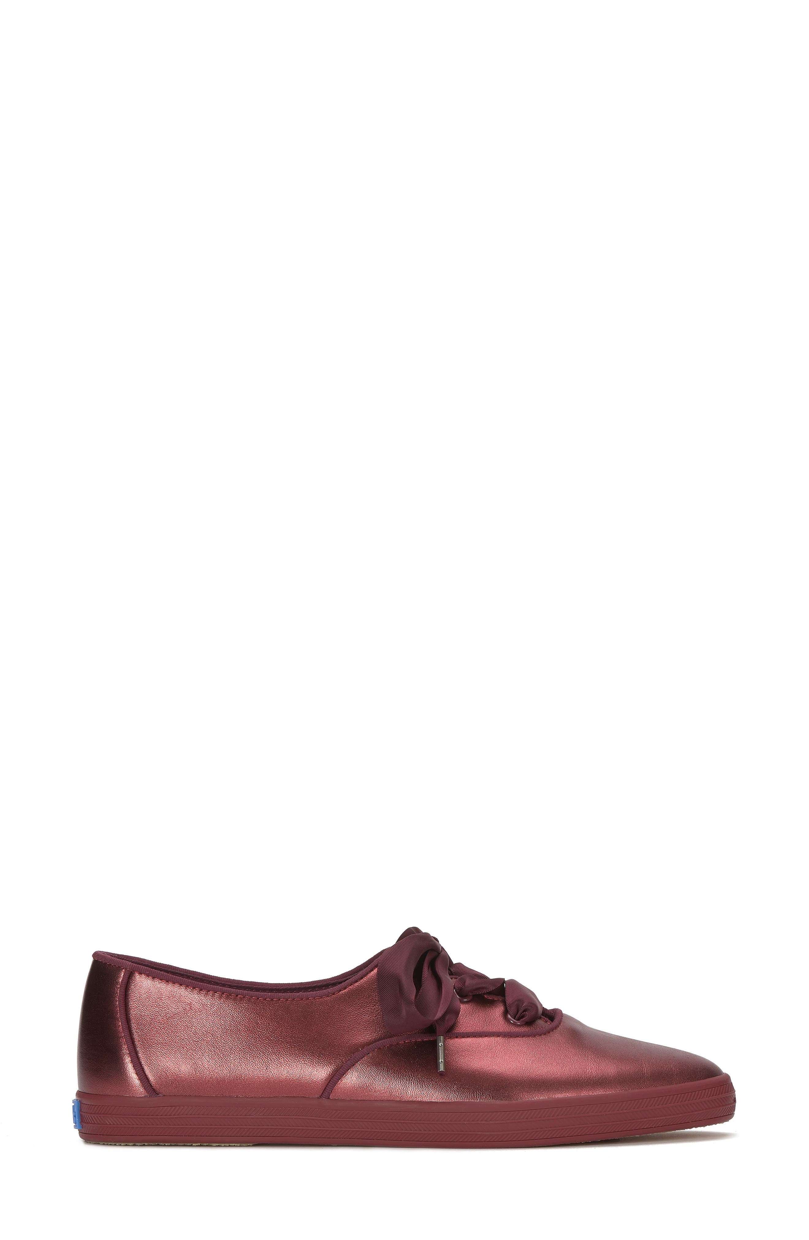 Champion Leather Sneaker, Alternate, color, BURGUNDY
