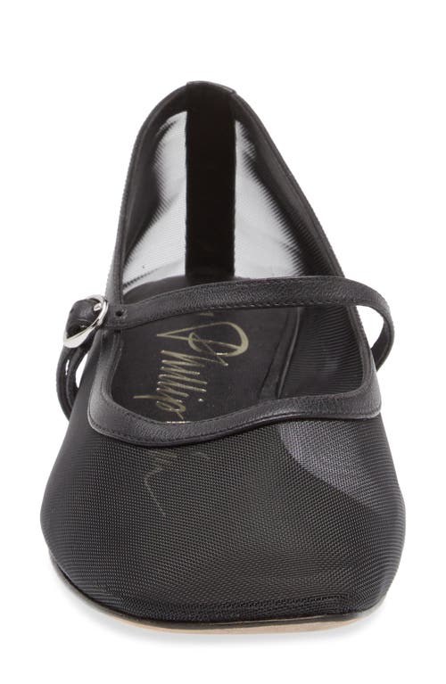 3.1 Phillip Lim Mesh Mary Jane Flat In Black