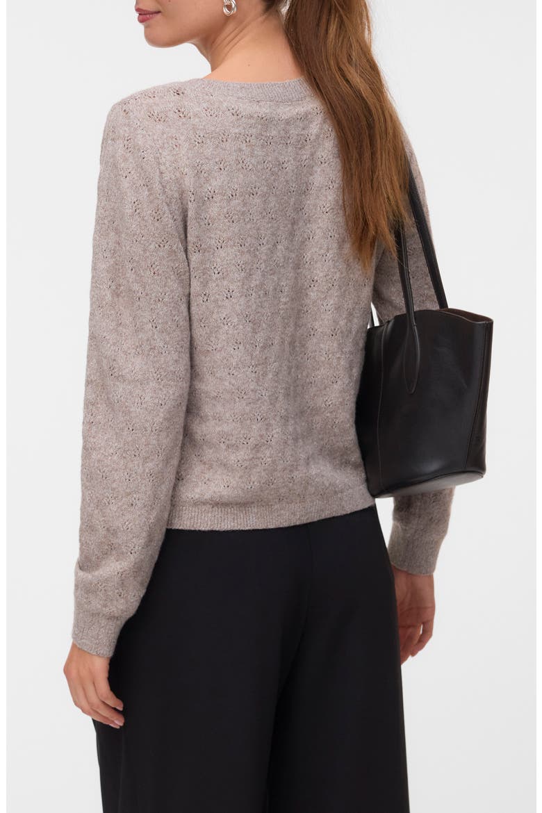 Doffy Stitch Cardigan, Alternate, color, MOON ROCKDETAIL MELANGE