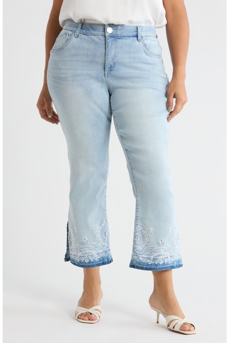 Bennett High Waist Ankle Barely Bootcut Jeans, Main, color, POWDER BLUE ARTISANAL