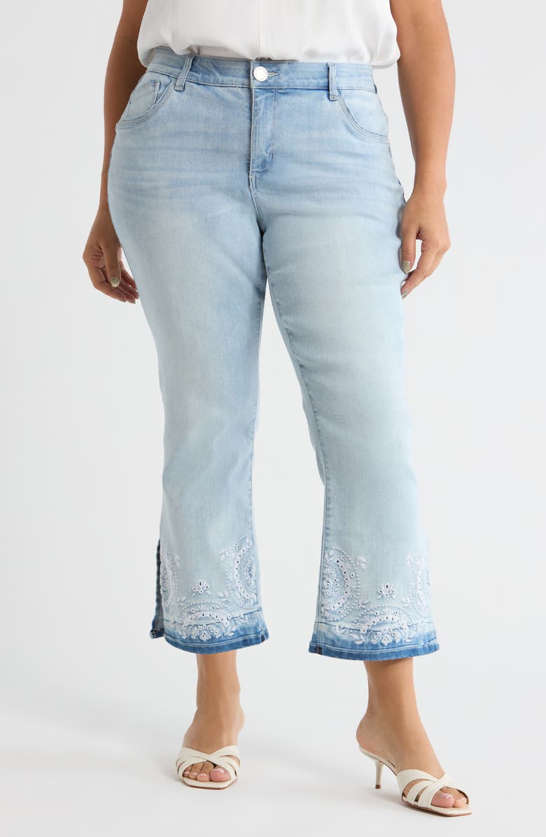 Wit & Wisdom Bennett High Waist Ankle Barely Bootcut Jeans, Main, color, Powder Blue Artisanal