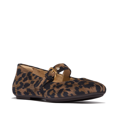 Delicato Leopard Suede Mary Janes