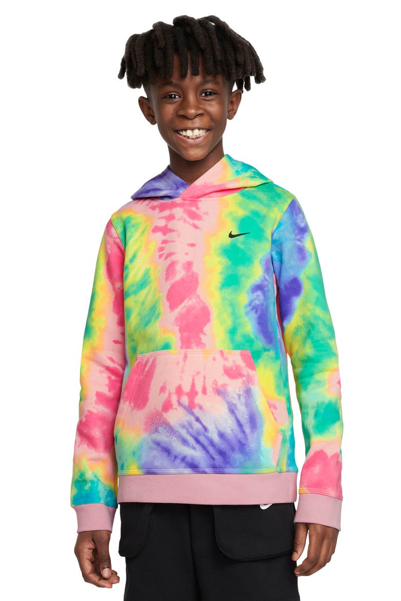 Kids' Tie Dye Hoodie, Main, color, ARCTIC PUNCH