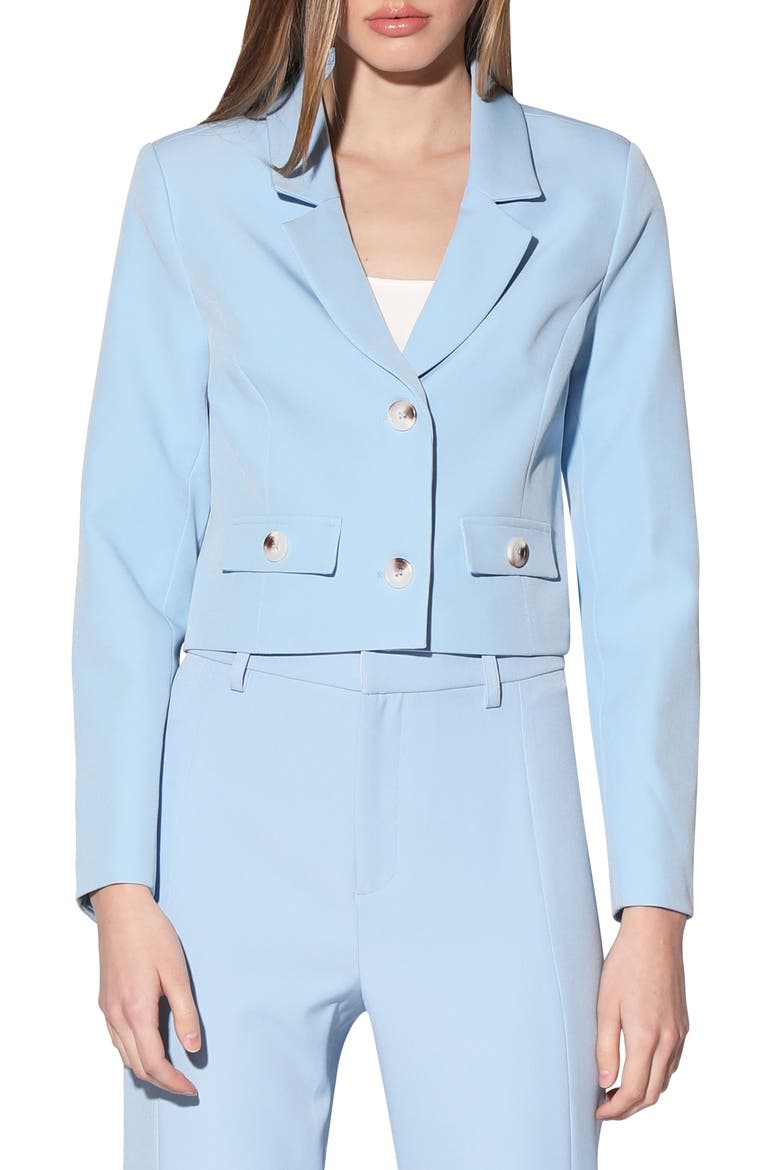 Joelle Blazer Jacket, Main, color, BABY BLUE