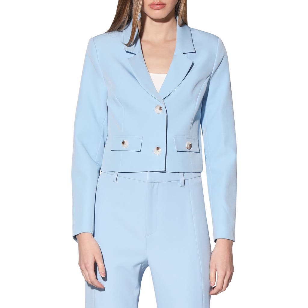 Shop Walter Baker Joelle Blazer Jacket In Baby Blue