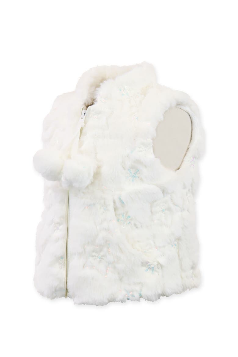 Faux Fur Zip Front Vest, Alternate, color, Sparkle Star