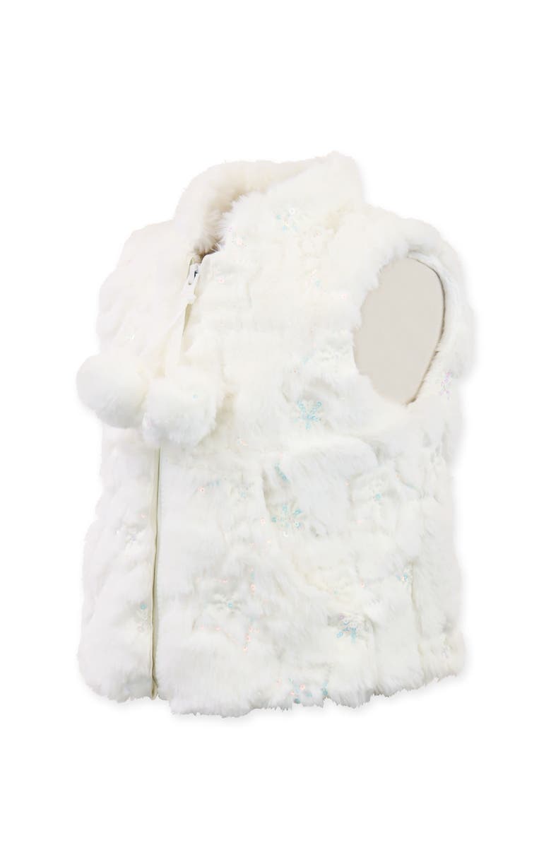 Widgeon Faux Fur Zip Front Vest, Alternate, color, Sparkle Star