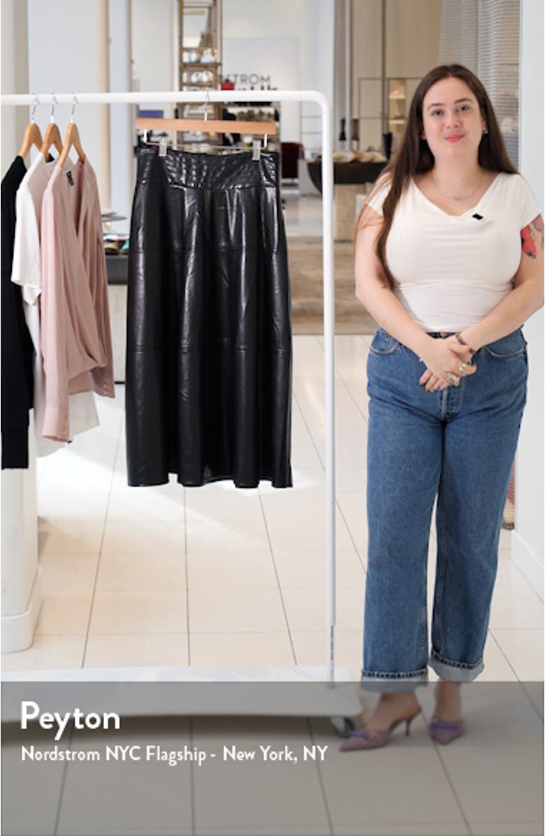 Megan Renee Faux Leather Tiered Skirt, sales video thumbnail