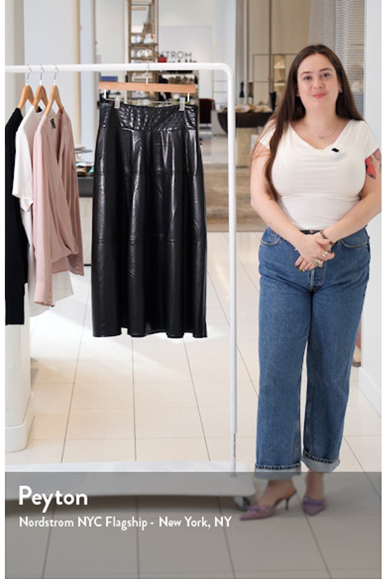 Megan Renee Faux Leather Tiered Skirt video