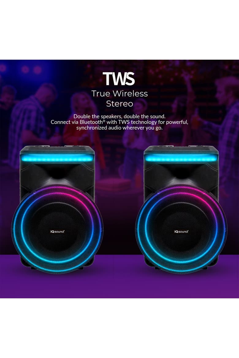 18 Inch Party Speaker with True Wireless Stereo, Alternate, color, Black