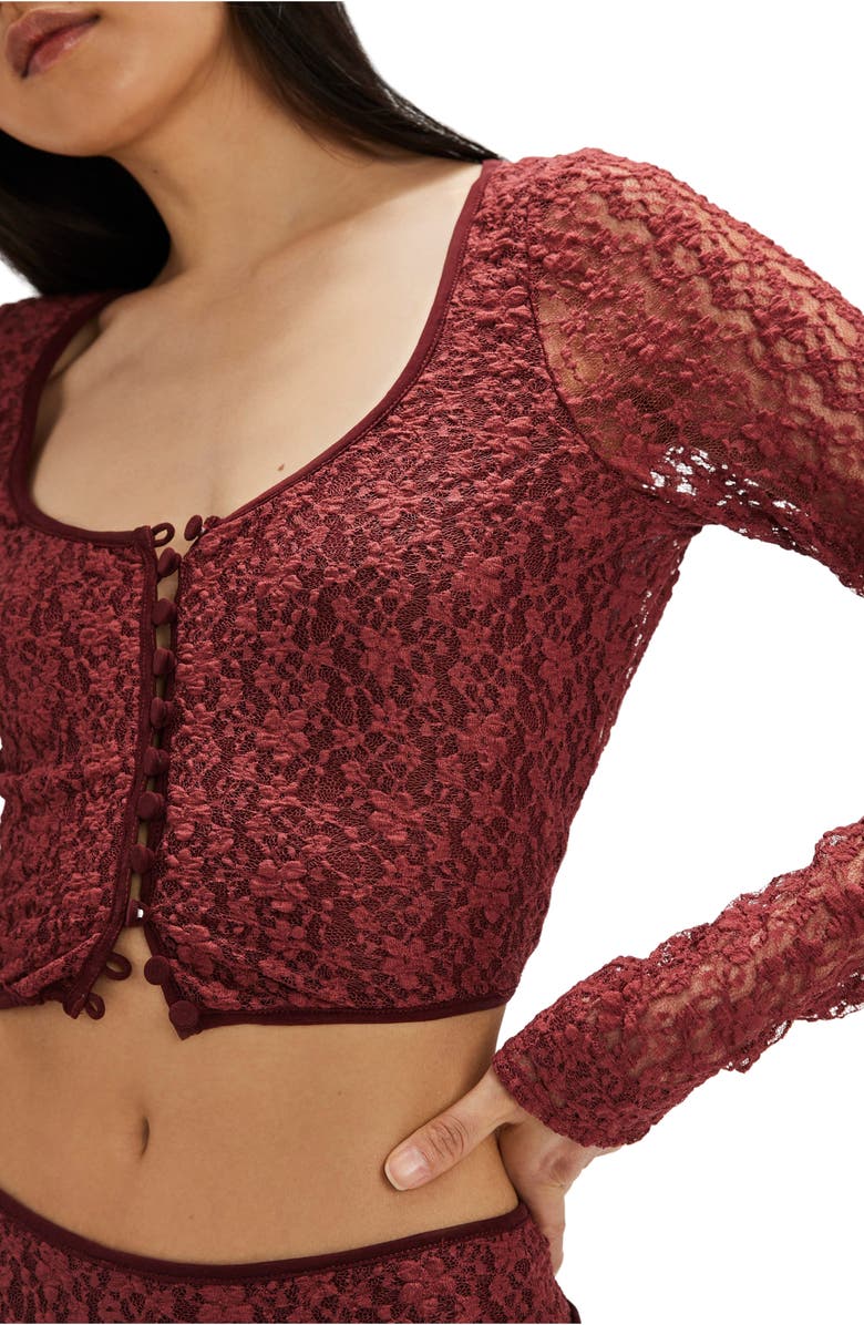 Free People Arcana Lace Crop Top & Maxi Skirt Set, Alternate, color, 