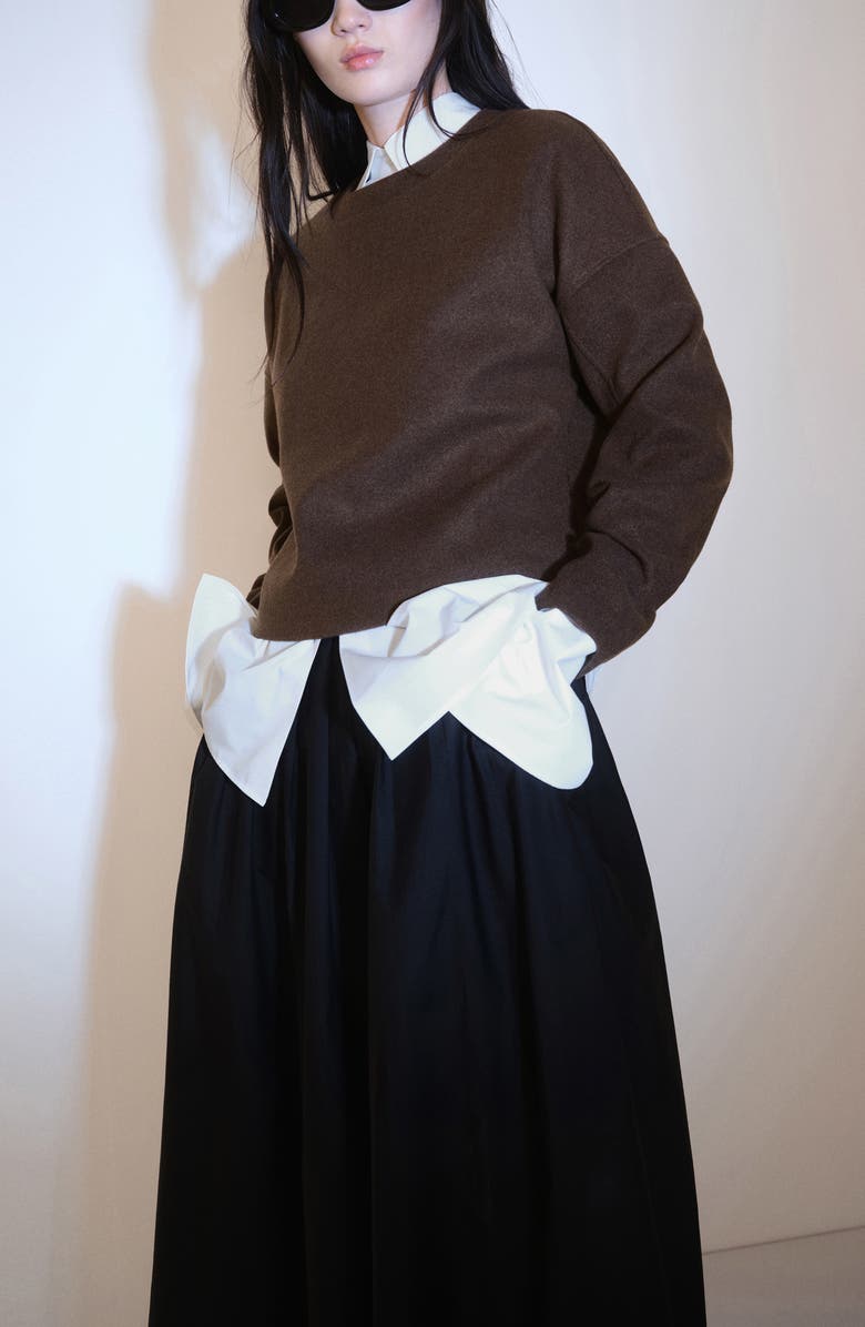 MANGO Plush Felt Sweatshirt, Alternate, color, 