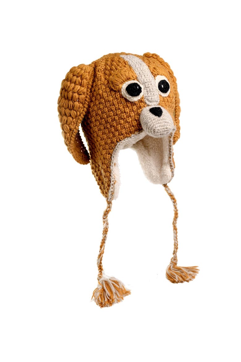Crochet Lucy Puppy Hat, Alternate, color, White combo