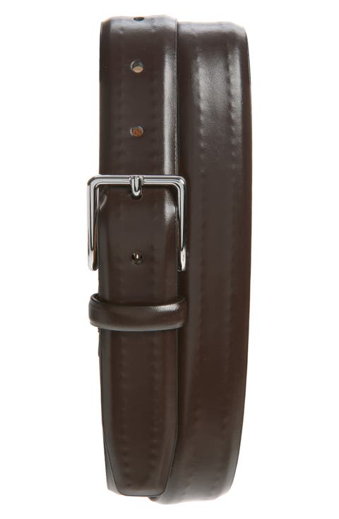 Hidden Stitch Leather Belt