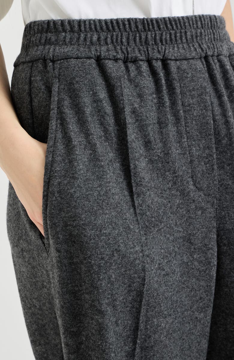 Brunello Cucinelli Cashmere jersey trousers, Alternate, color, Anthracite