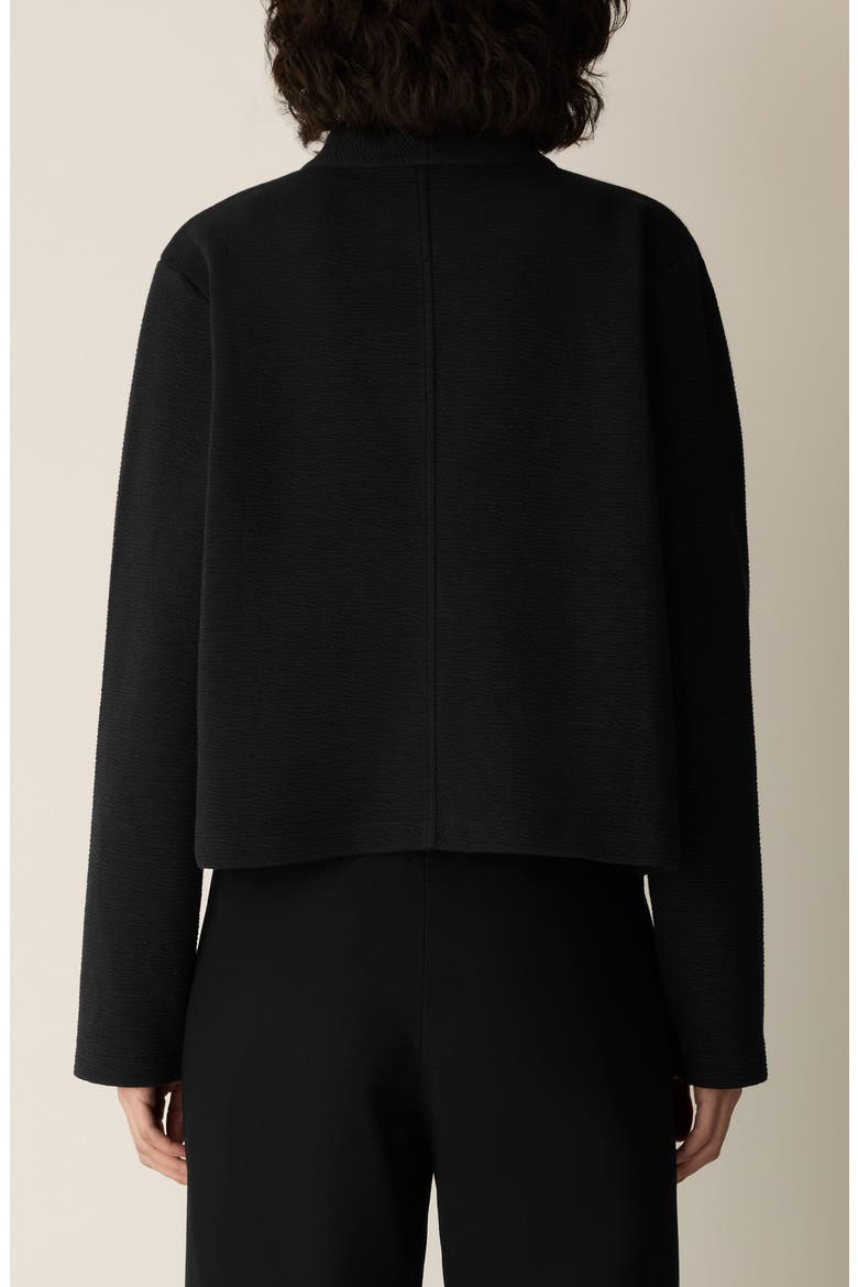 High Collar Cropped Jacket, Alternate, color, BLACK