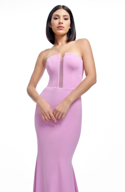 Shop Dress The Population Izzy Strapless Mermaid Gown In Lavender