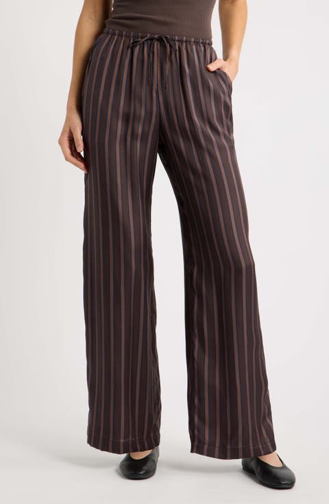 Elise Tie Waist Silk Blend Pants