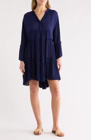 Elan A-Line Tiered Mini Dress