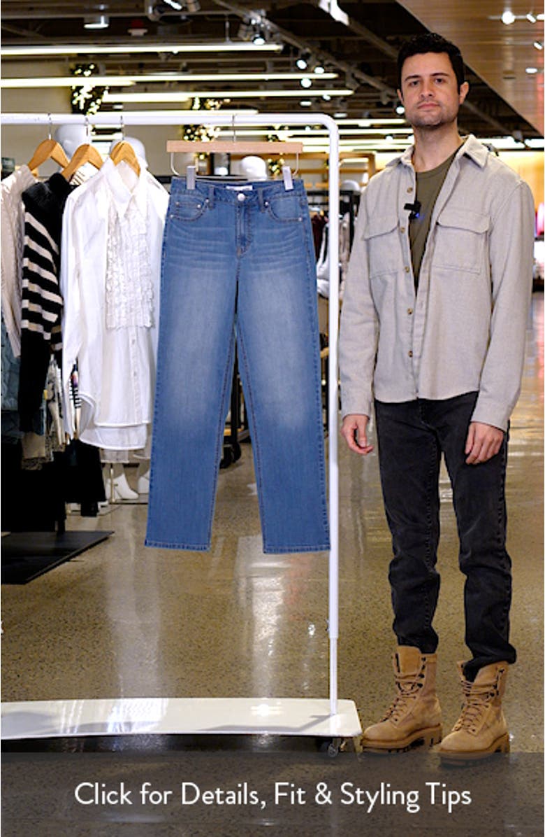 Cheeky Heart Pocket High Waist Straight Leg Jeans, sales video thumbnail