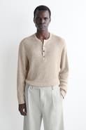 COS Cashmere-linen Henley T-shirt