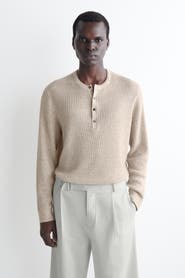 COS Cashmere-linen Henley T-shirt